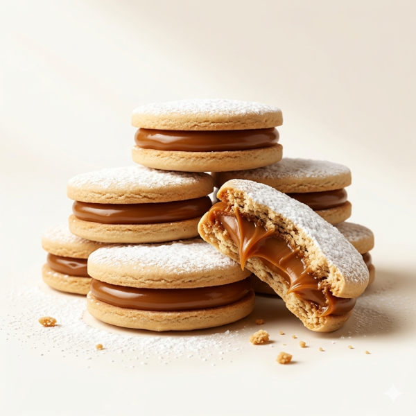 Alfajores artesanales Gamatel en Lima, 5 unidades de maicena y manjar blanco