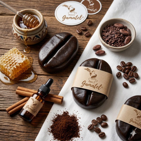 Jabón Artesanal de Café Gamatel — Exfoliante Natural (76 g)